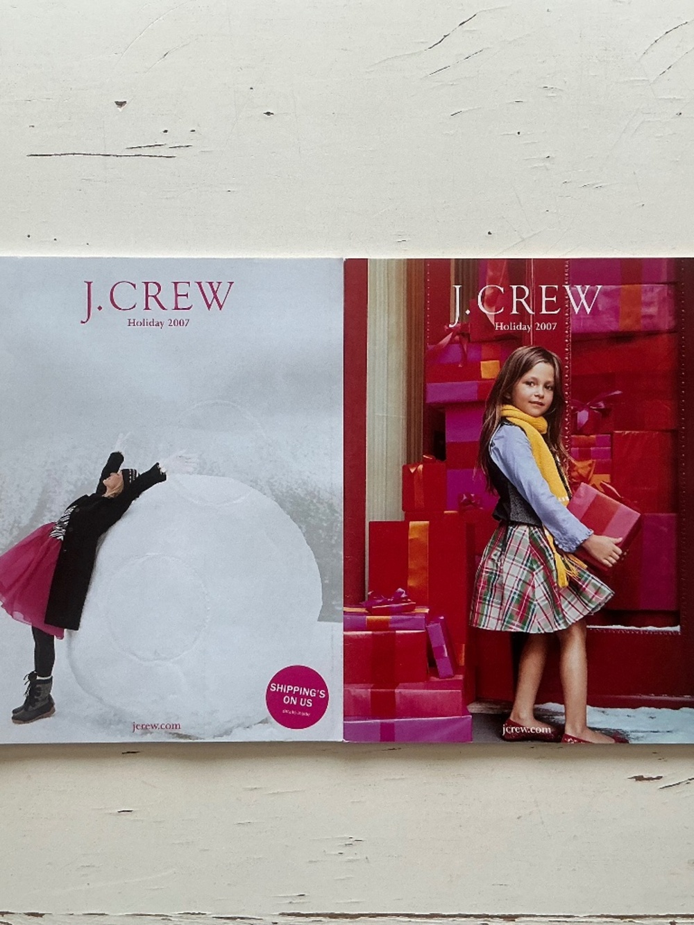 2 Vintage J Crew Holiday 2007 Catalogs
